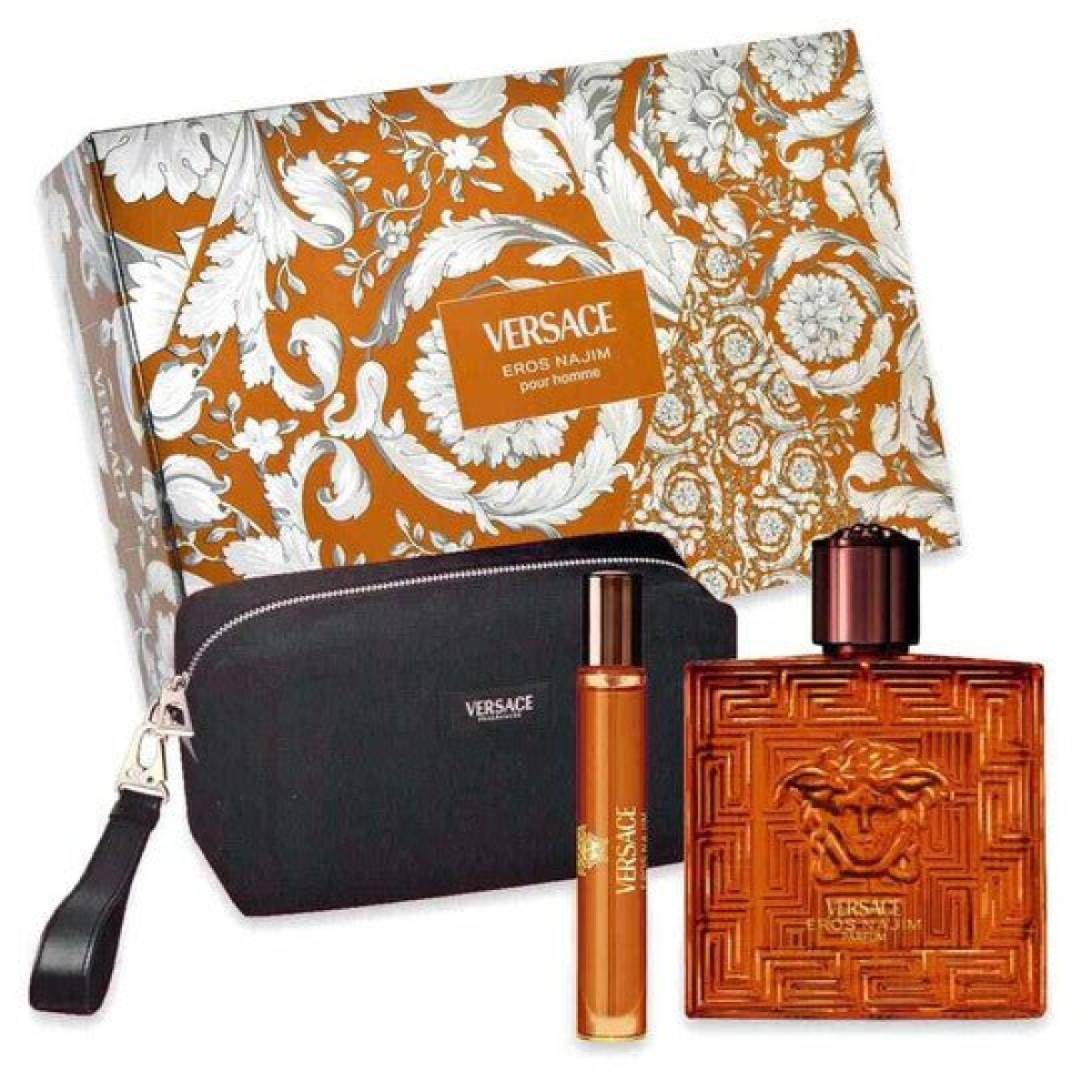 Versace Eros Najim Gift Set 100ml & 10ml Parfum Spray in Pouch (HTML)