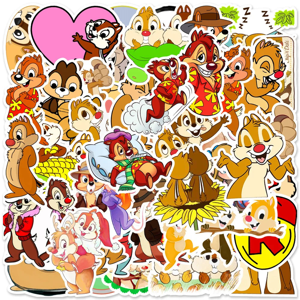 MINISO Waterproof Disney Chip and Dale Stickers - Fun DIY Decals for All