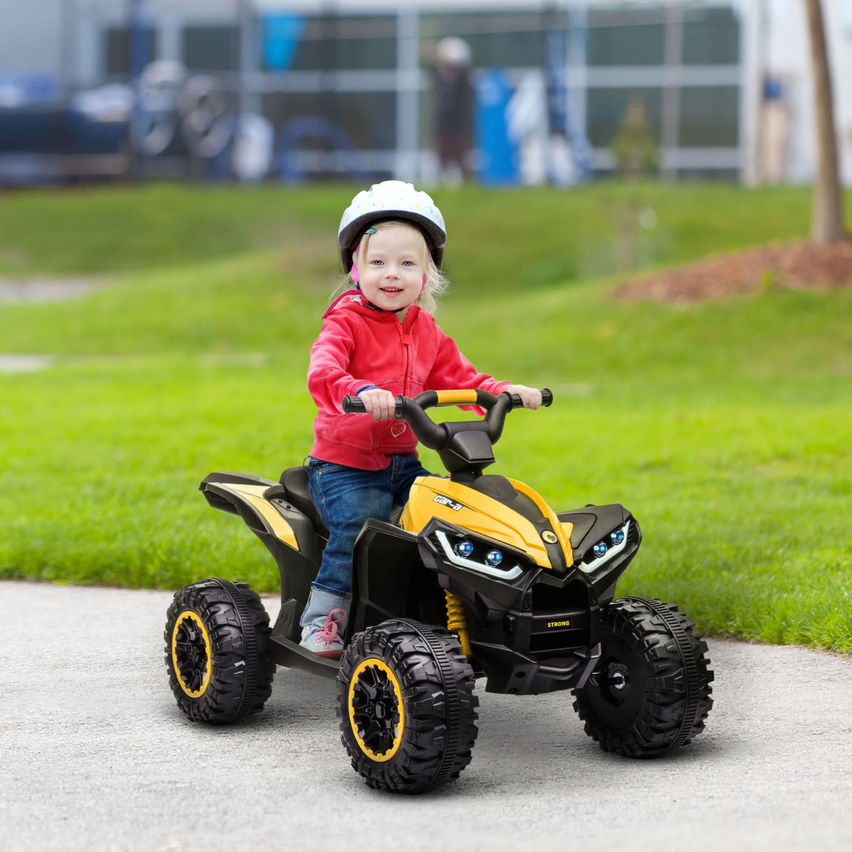 HOMCOM 12V Electric Quad Bikes for Kids Ride On Car ATV Toy for 3-5 Years