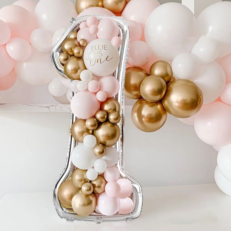 CYZIWEIN 68-Inch Large Foil Number Balloon Frame for Celebrations