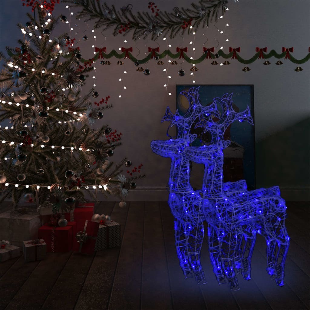 Reindeer Christmas Decorations 2 pcs 60x16x100 cm Acrylic