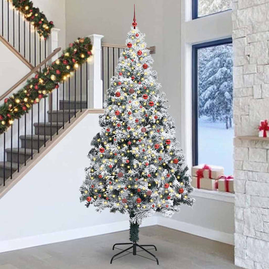 Christmas Tree with 300 LEDs with Stand White 300 cm PVC