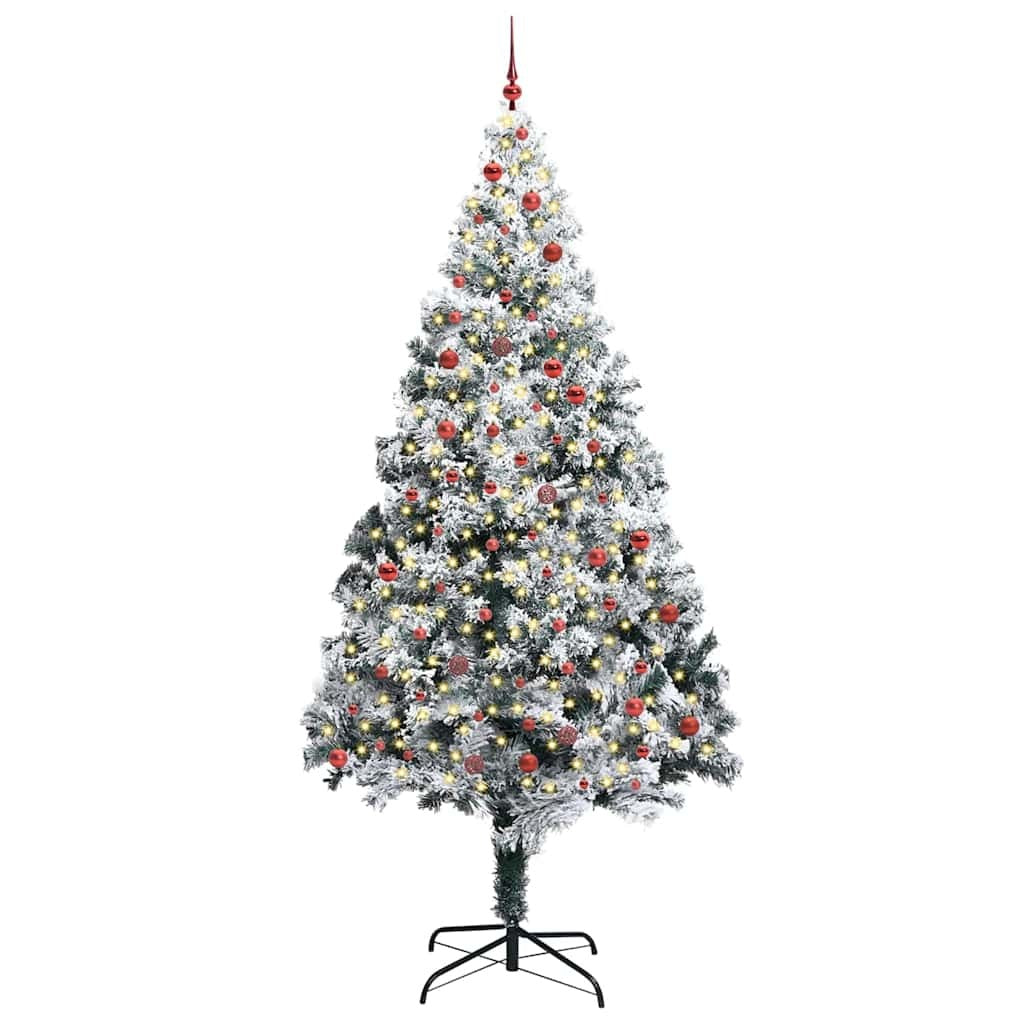 Christmas Tree with 300 LEDs with Stand White 300 cm PVC