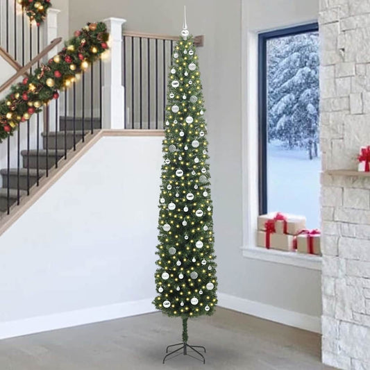 Artificial Christmas Tree with 300 LEDs with Stand Green 270 cm