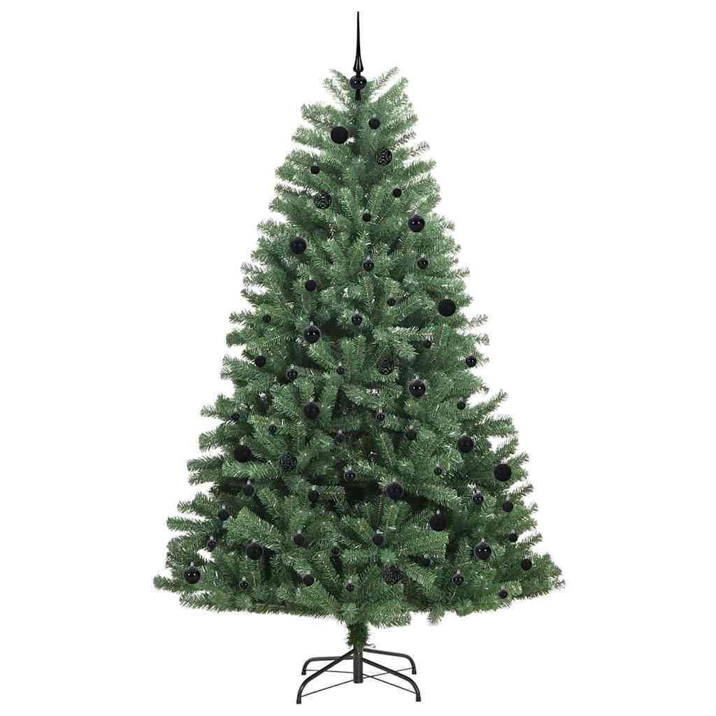 Artificial Hinged Christmas Tree Green 240 cm PVC and Metal