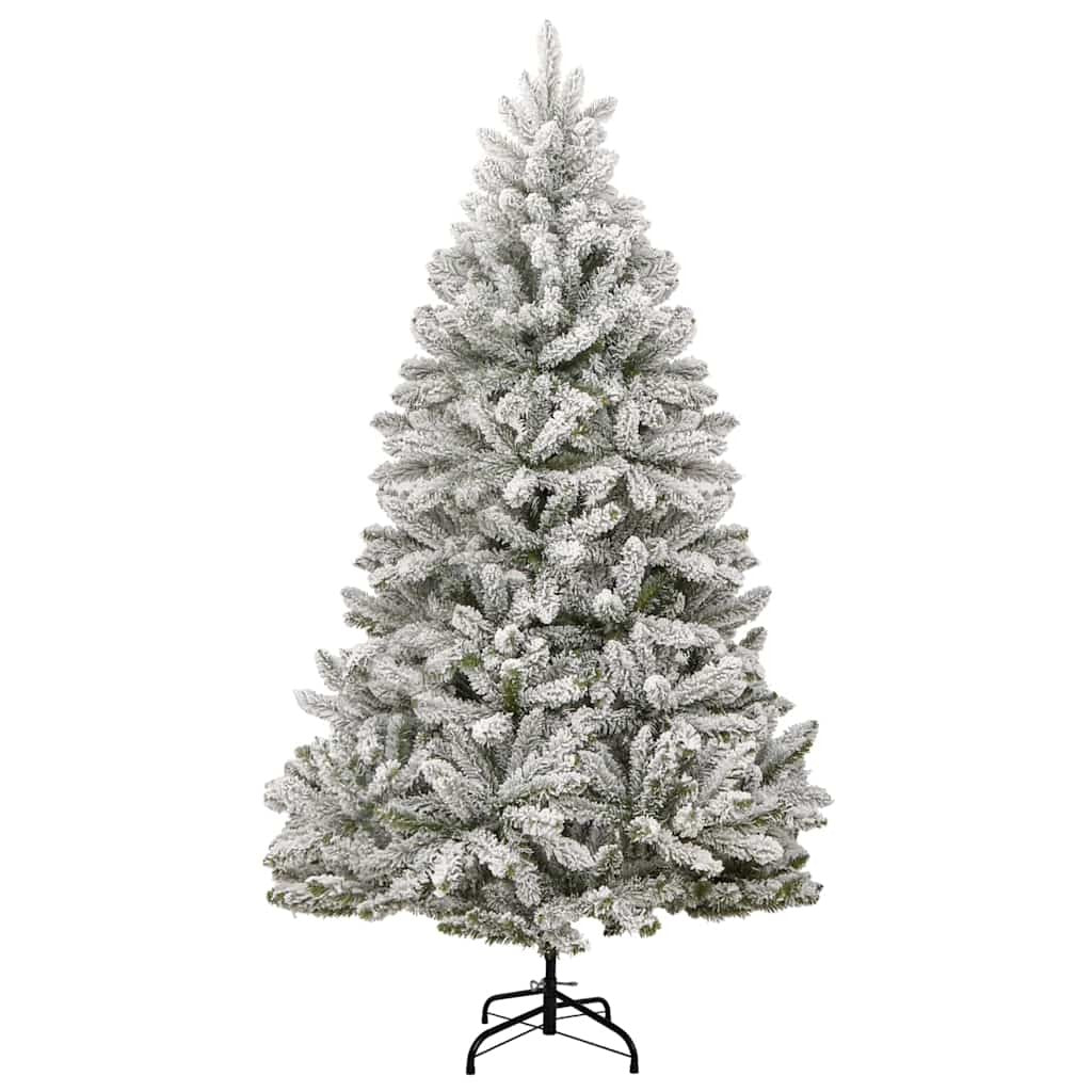 Artificial Christmas Tree Green and White 300 cm PVC and Metal