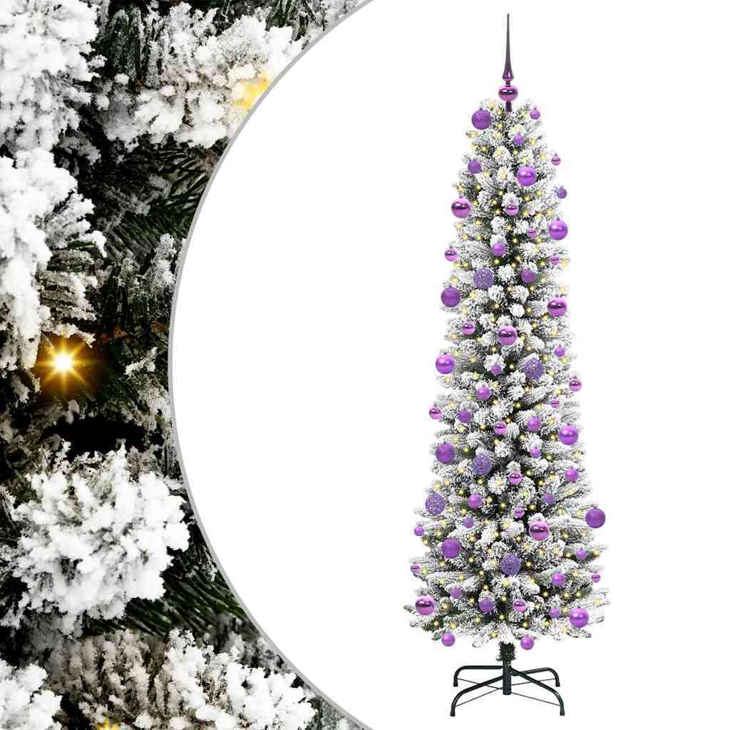 Artificial Christmas Tree With 300 Leds With Stand White 210 Cm