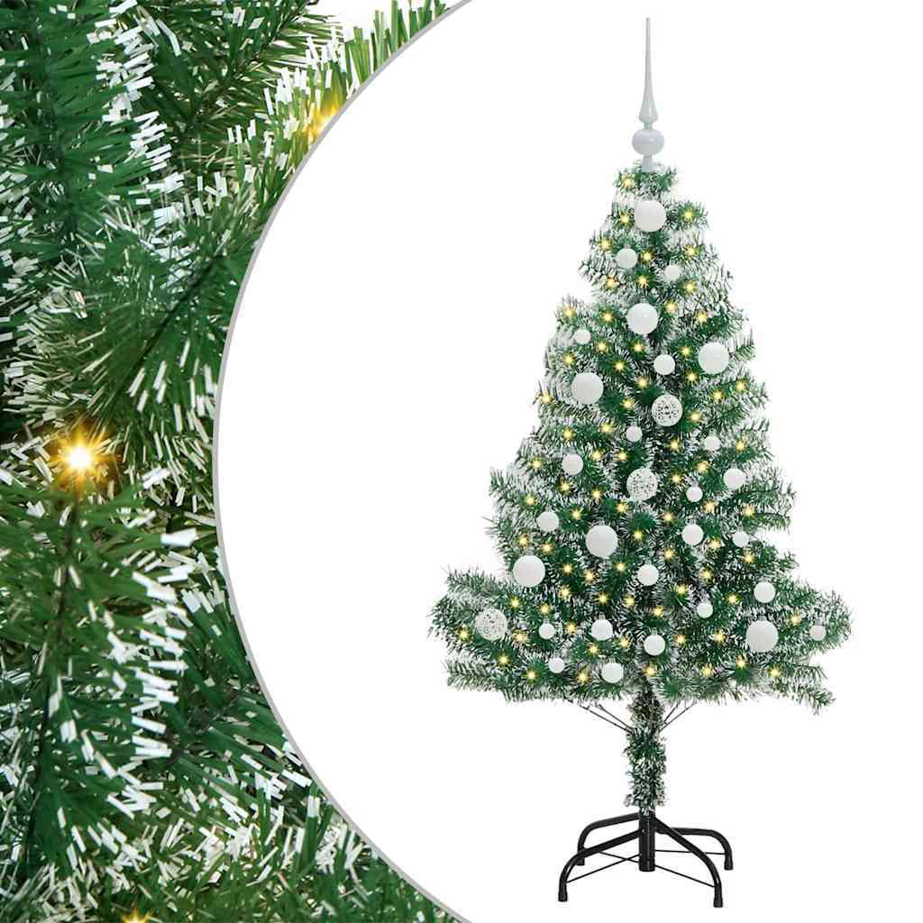 Artificial Christmas Tree Snow Flocked with LED Light 120 cm
