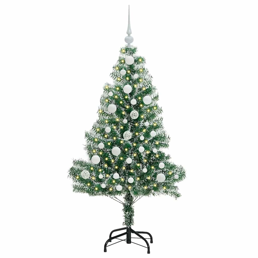 Artificial Christmas Tree Snow Flocked with LED Light 120 cm