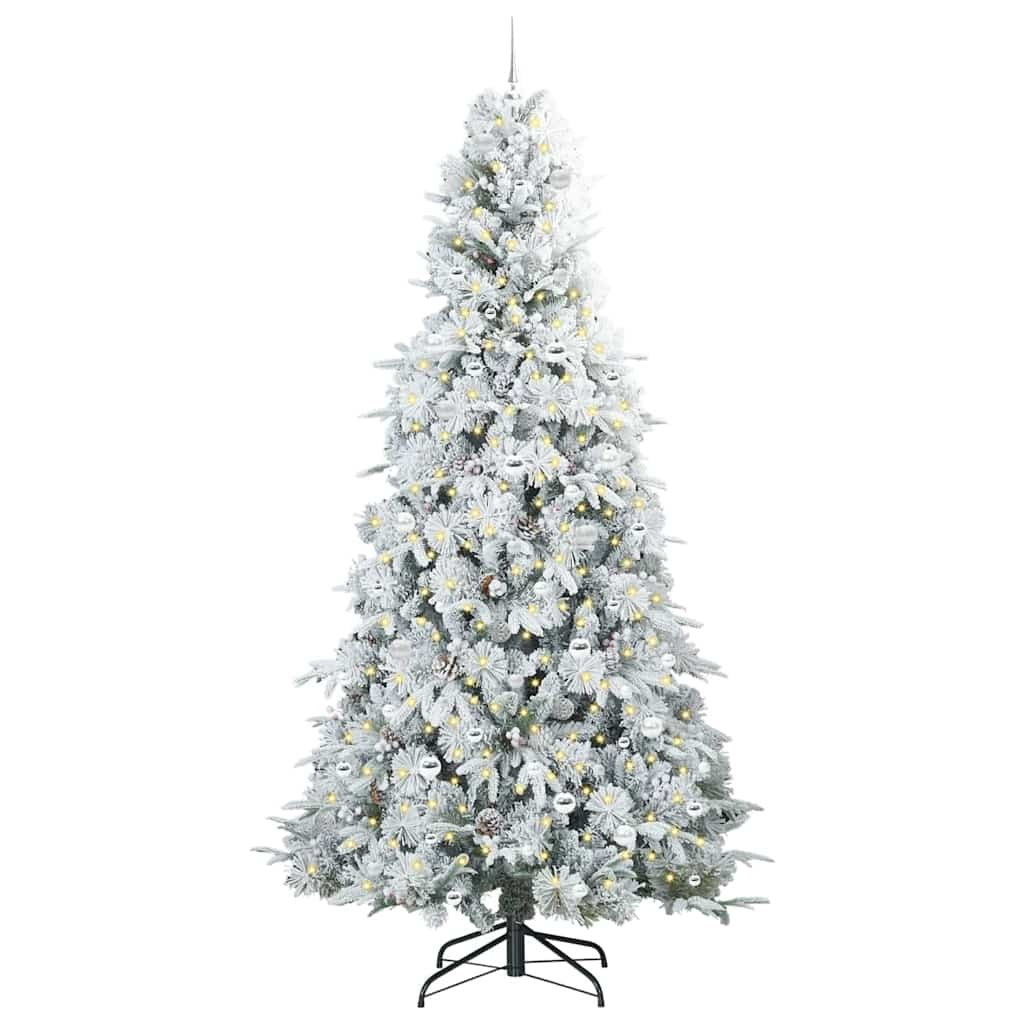 Artificial Hinged Christmas Tree White 240 Cm Pe And Pvc