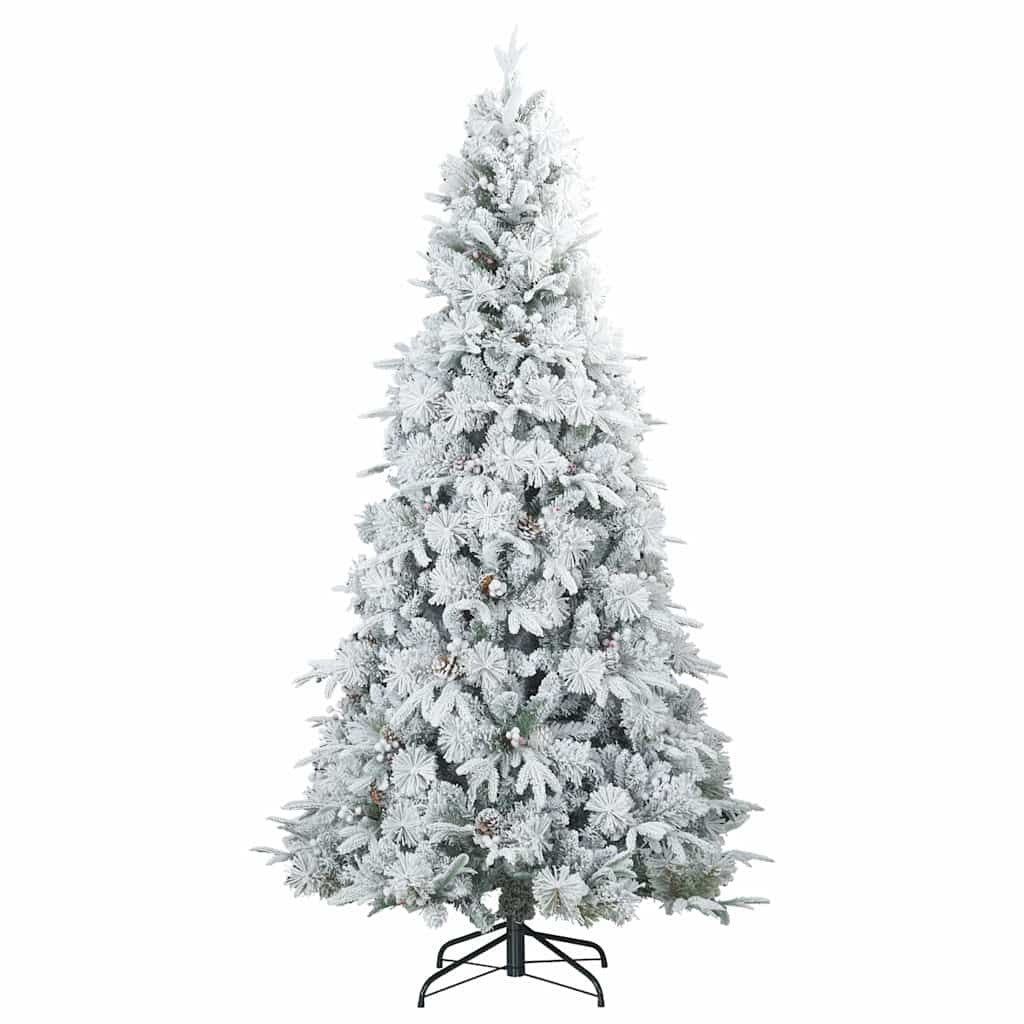 Artificial Hinged Christmas Tree White 240 Cm Pe And Pvc
