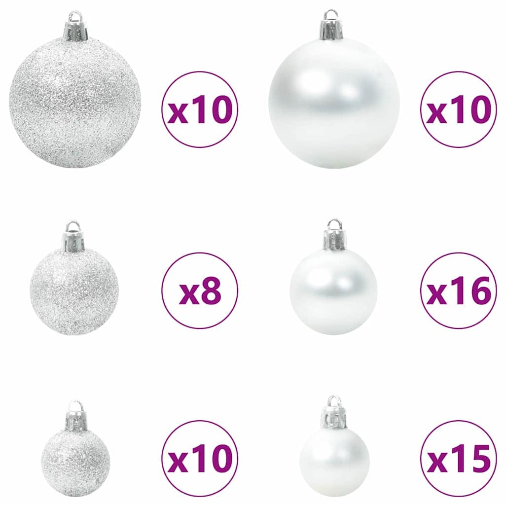 Artificial Hinged Christmas Tree White 240 Cm Pe And Pvc