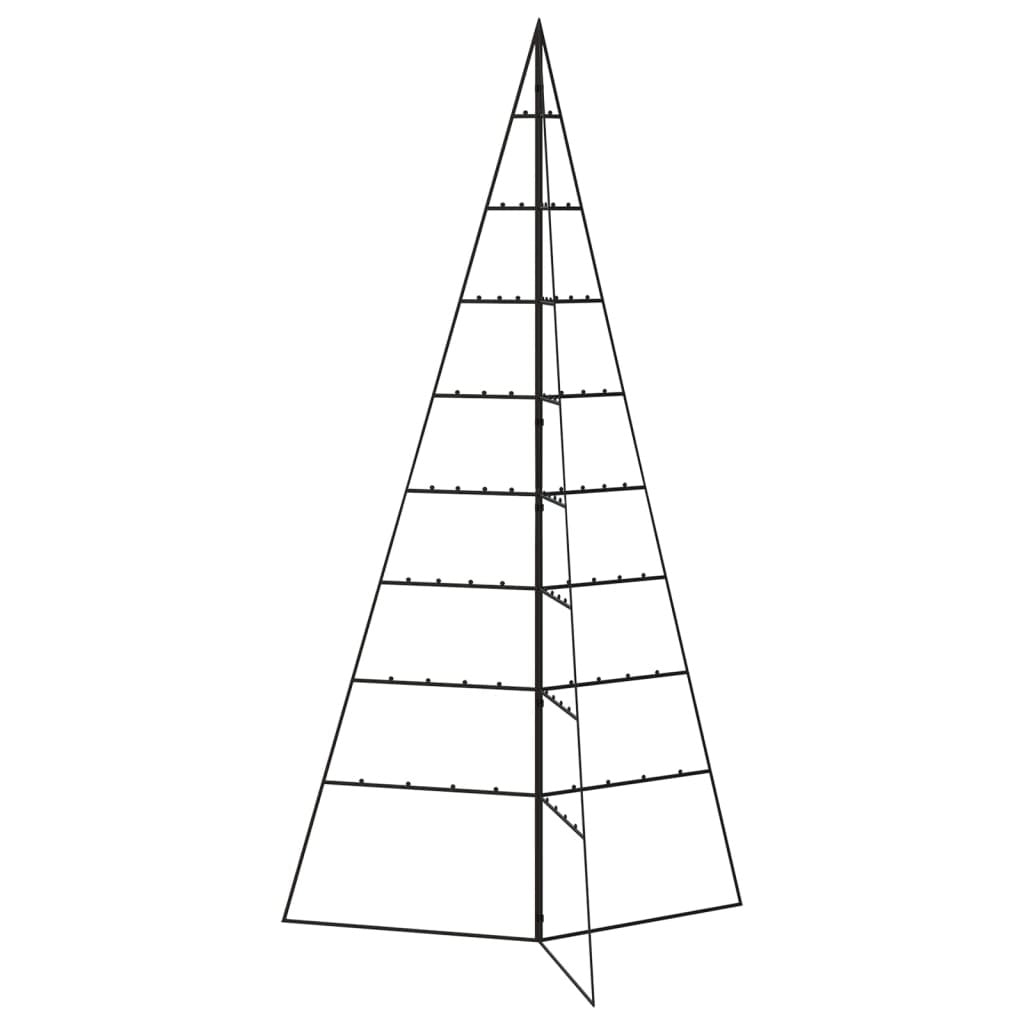 Metal Christmas Tree for Decoration Black 180 cm