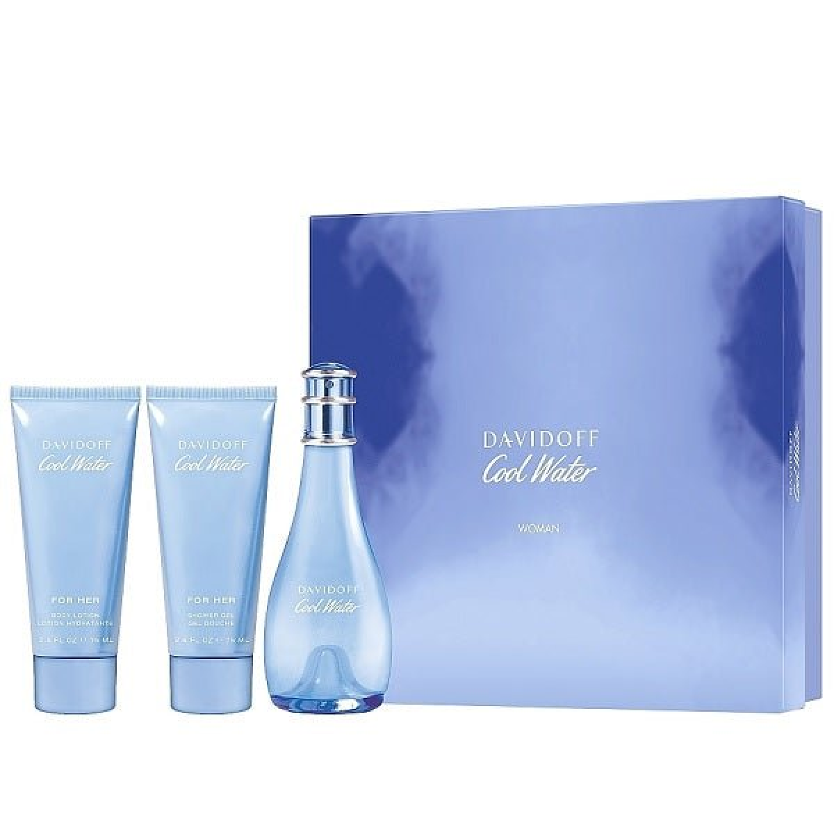 Davidoff Cool Water Gift Set: EDT 100ml + Shower Gel 75ml + Lotion 75ml (HTML)