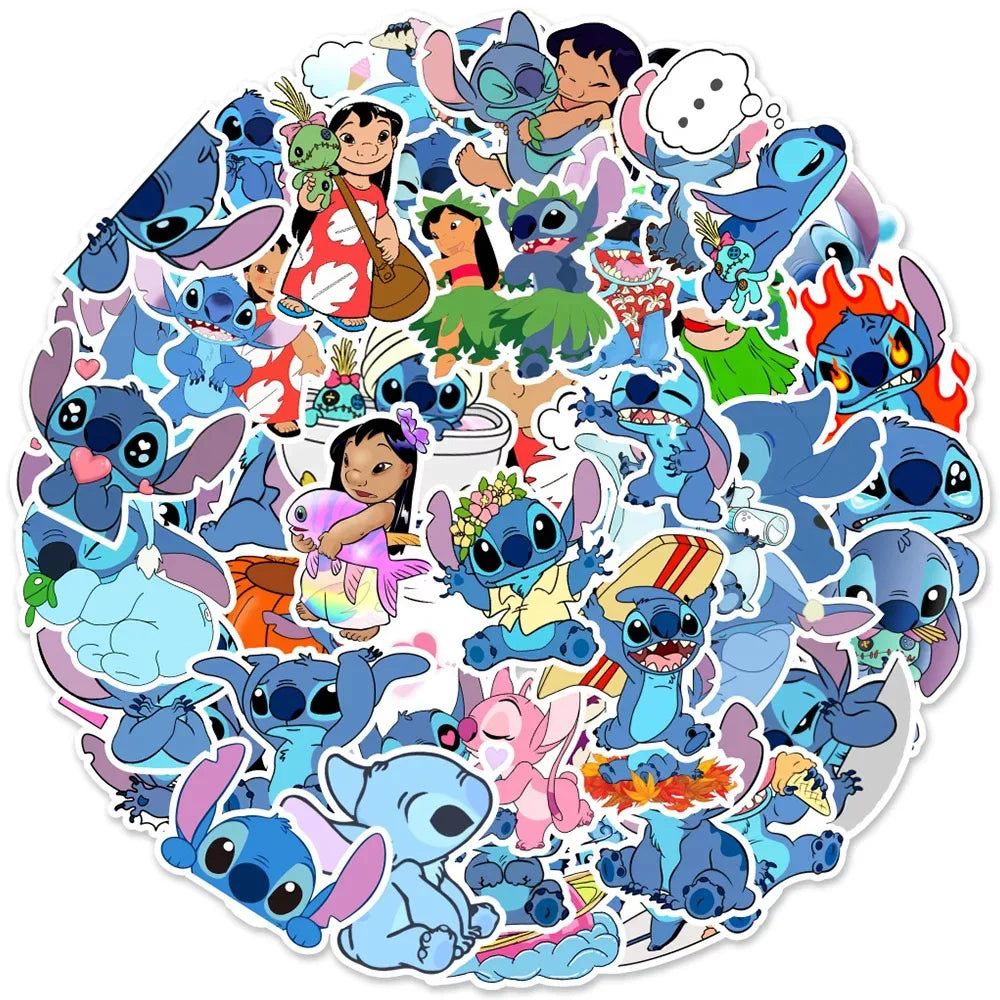 MINISO Disney Cartoon Stickers - Waterproof Fun Decals for DIY Projects