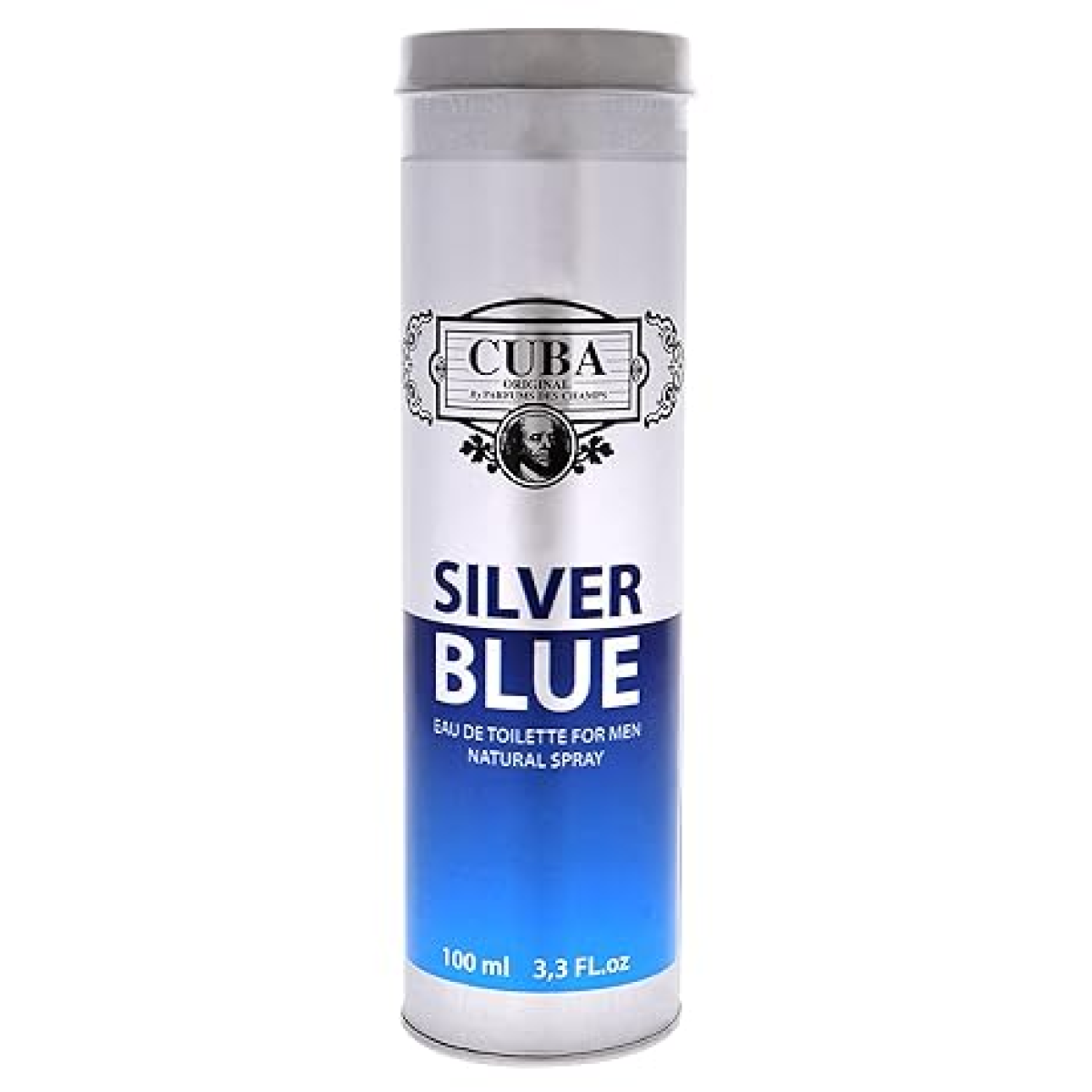 Cuba Silver Blue Eau de Toilette Spray 100ml for Men | Fresh Daily Fragrance