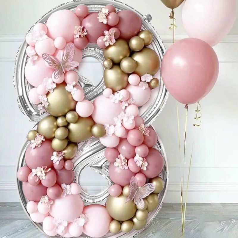 CYZIWEIN 68-Inch Large Foil Number Balloon Frame for Celebrations