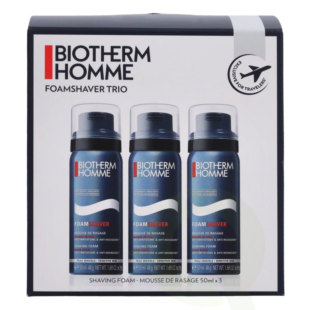 Biotherm Homme Sensitive Shaving Foam 3×50ml (Foam for Sensitive Skin) HTML