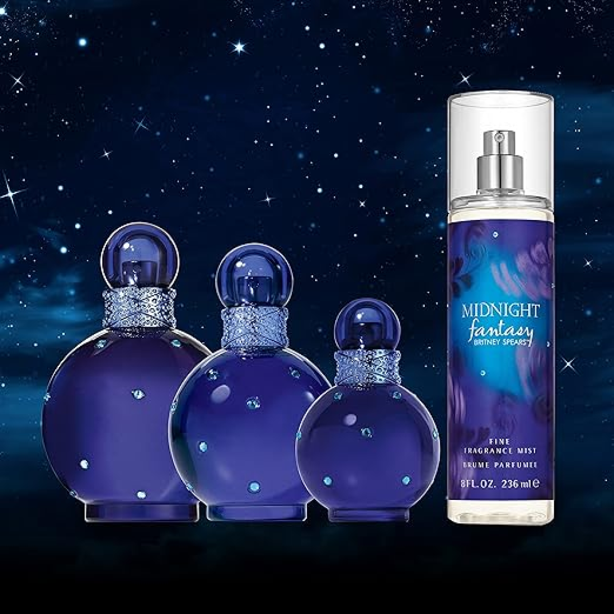 Britney Spears Midnight Fantasy Body Mist 236ml – Sensual Fragrance Spray