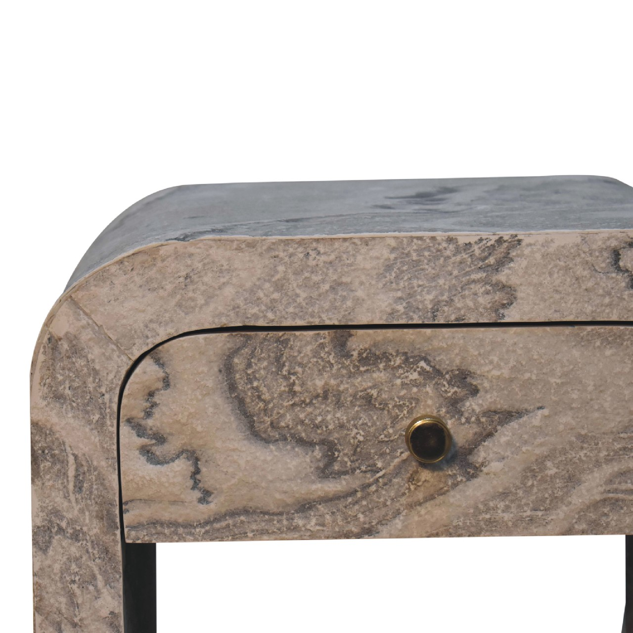 Artisan Furniture Solid Wood Nouveau Bedside, Beige, 1 Drawer