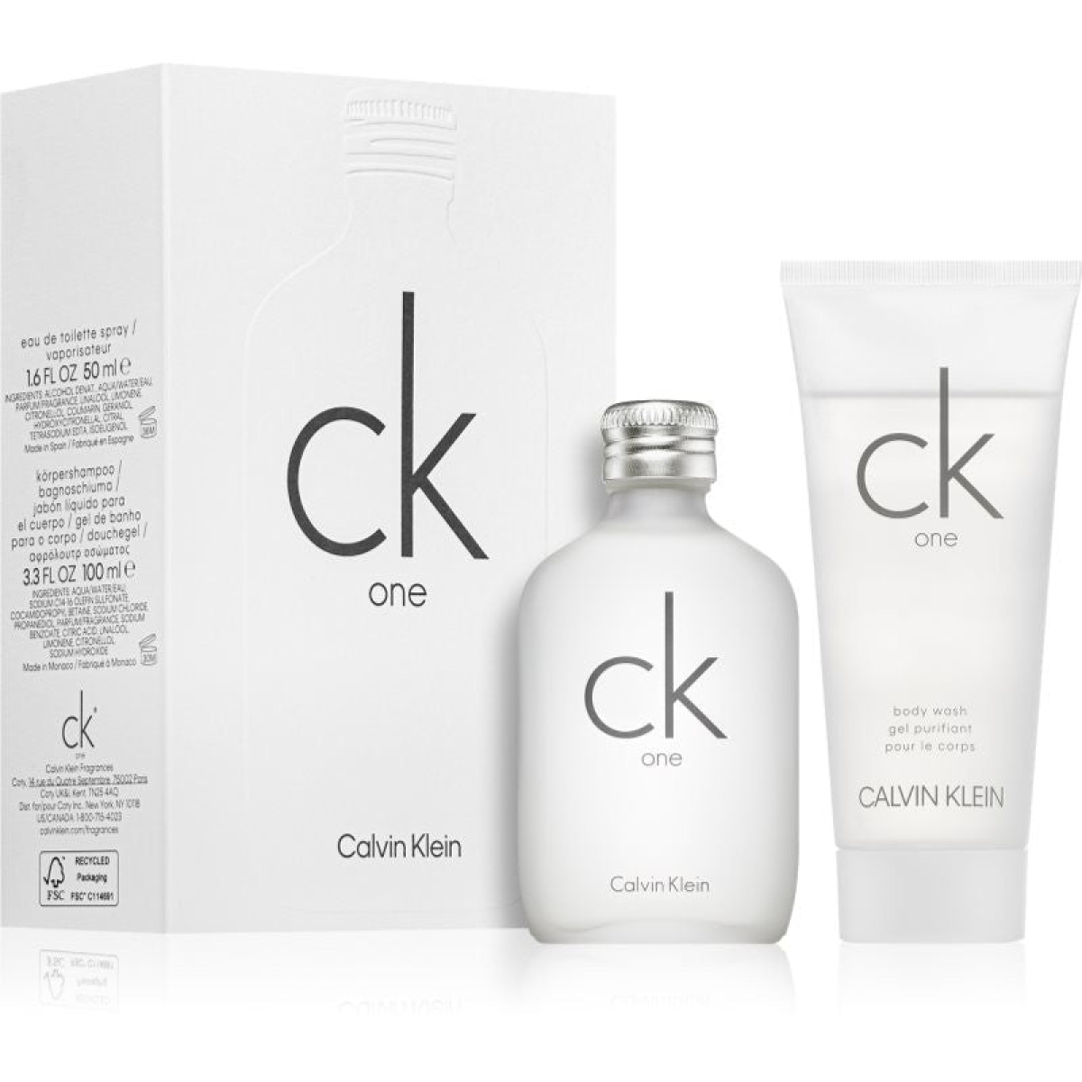 Calvin Klein CK One Gift Set: EDT 50ml & Shower Gel 100ml