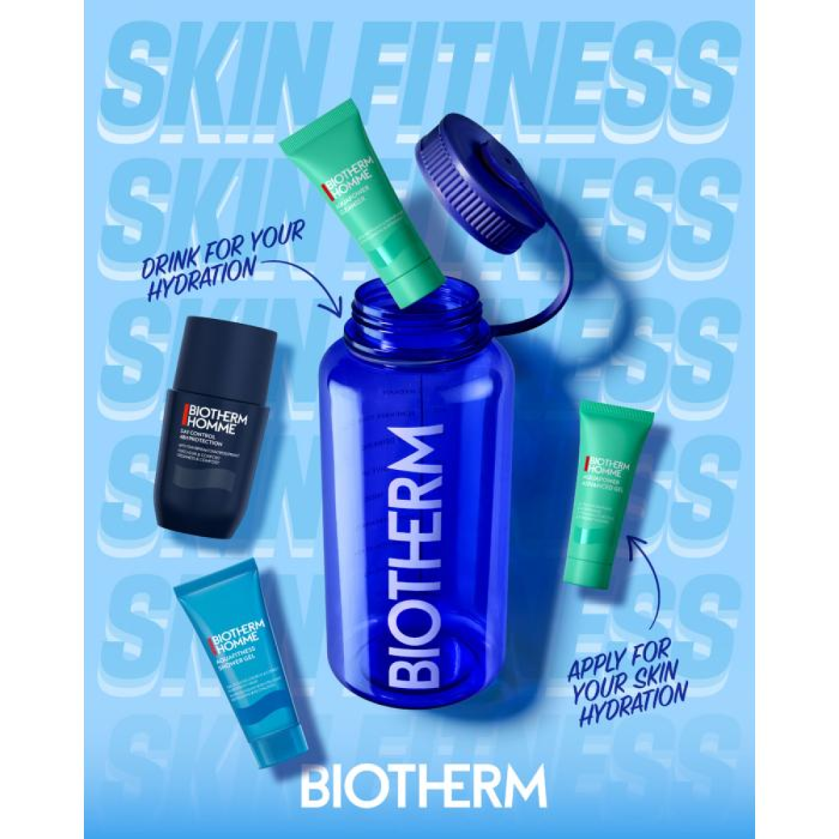 Biotherm Homme Set: Aquapower Gel + Cleanser + Shower + Day Control Roll-On