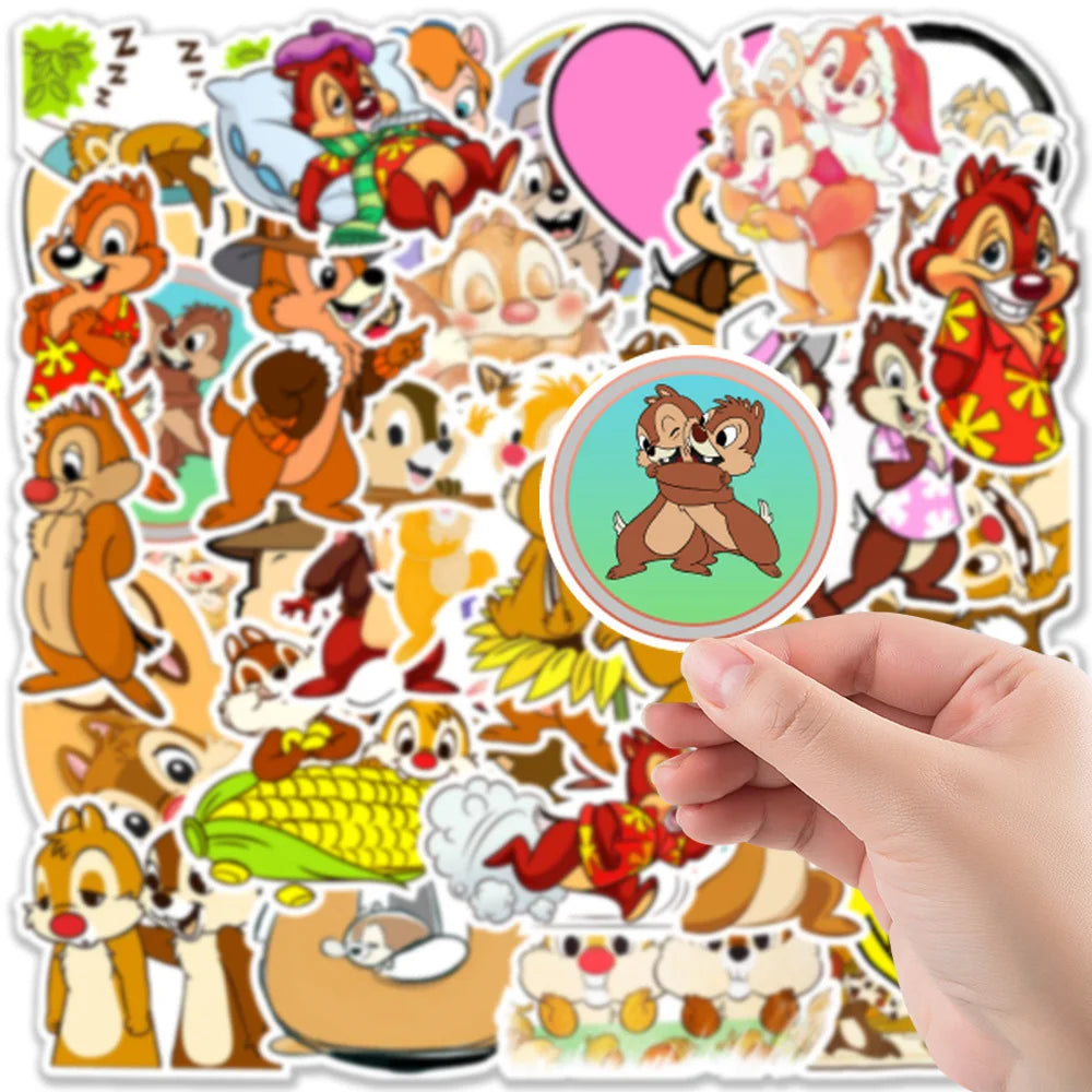 MINISO Waterproof Disney Chip and Dale Stickers - Fun DIY Decals for All