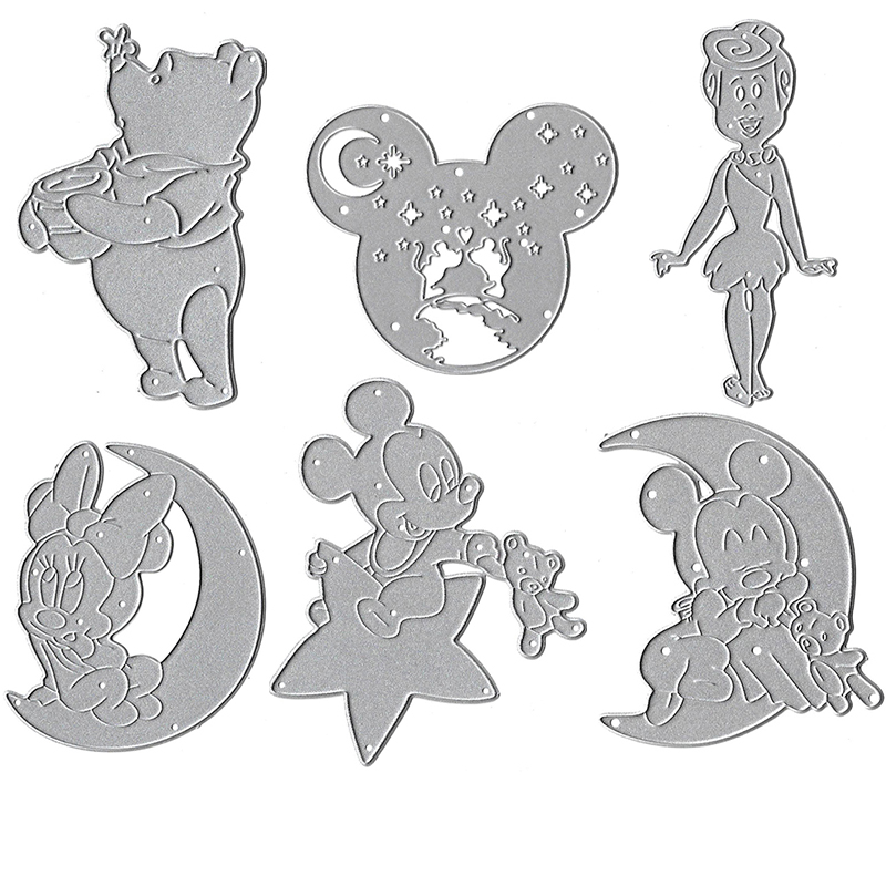 Carbon Steel Cutting Die Disney-licensed Princess Mickey Mouse Winnie the Pooh Snow White 7 Dwarfs Cinderella Belle