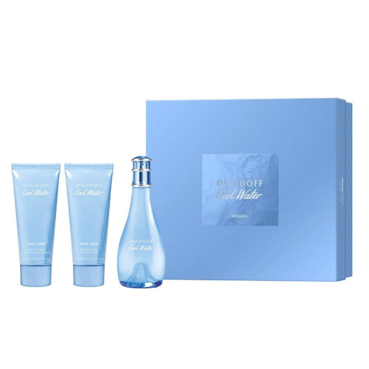 Davidoff Cool Water Gift Set: 100ml EDT, 75ml Body Lotion & 75ml Shower Gel