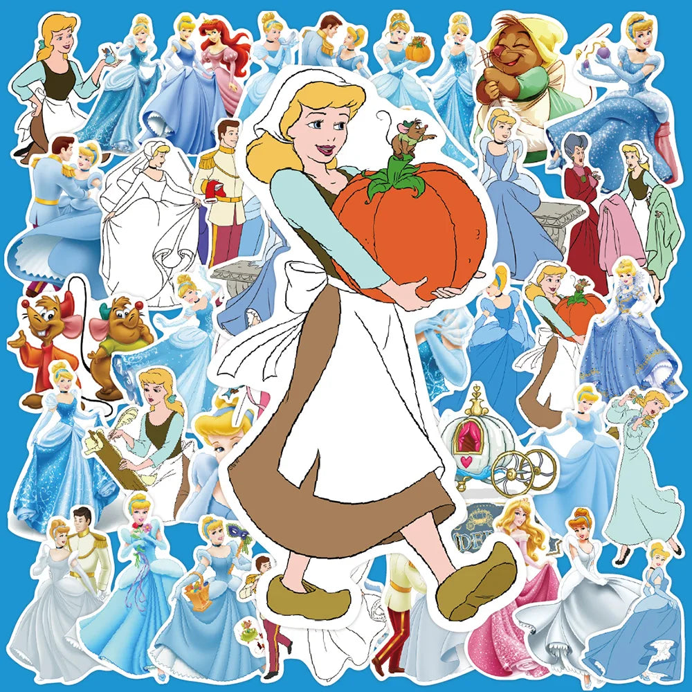 MINISO Disney Cinderella Stickers - Waterproof Decals for DIY Projects