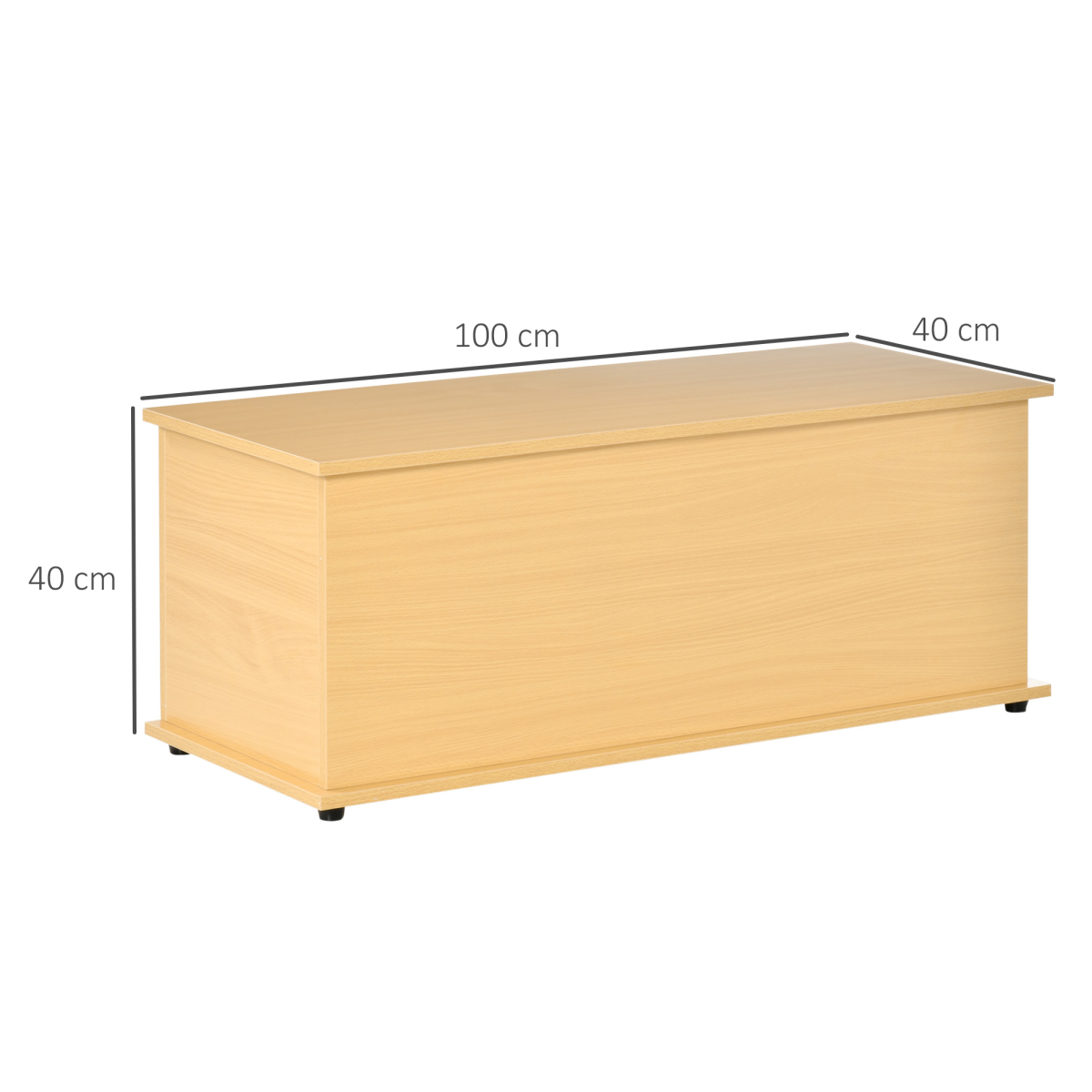 Storage Box Chest  Lid Spacious Collect Cabinet Chipboard -Burlywood