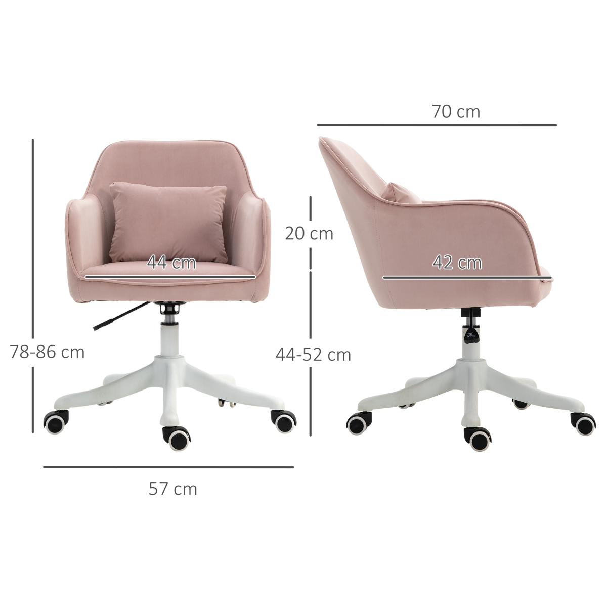 Office Chair with Rechargeable Electric Vibration Massage Lumbar Pillow, Wheels