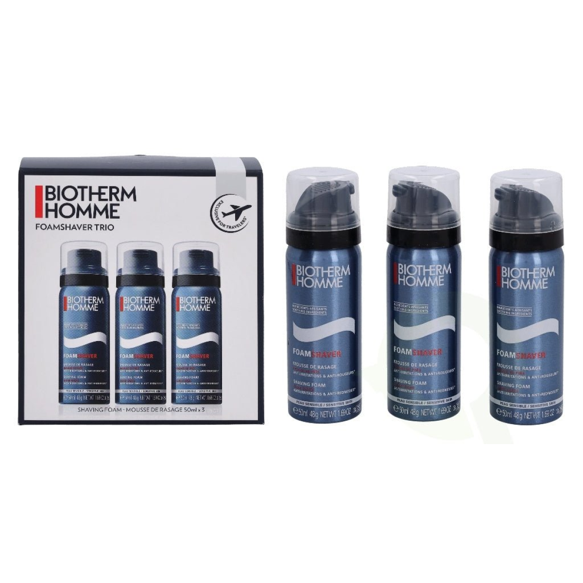 Biotherm Homme Sensitive Shaving Foam 3×50ml (Foam for Sensitive Skin) HTML