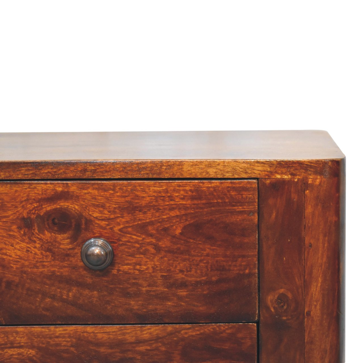 Artisan Furniture Solid Wood Bera Bedside,  2 Drawers,  Brown
