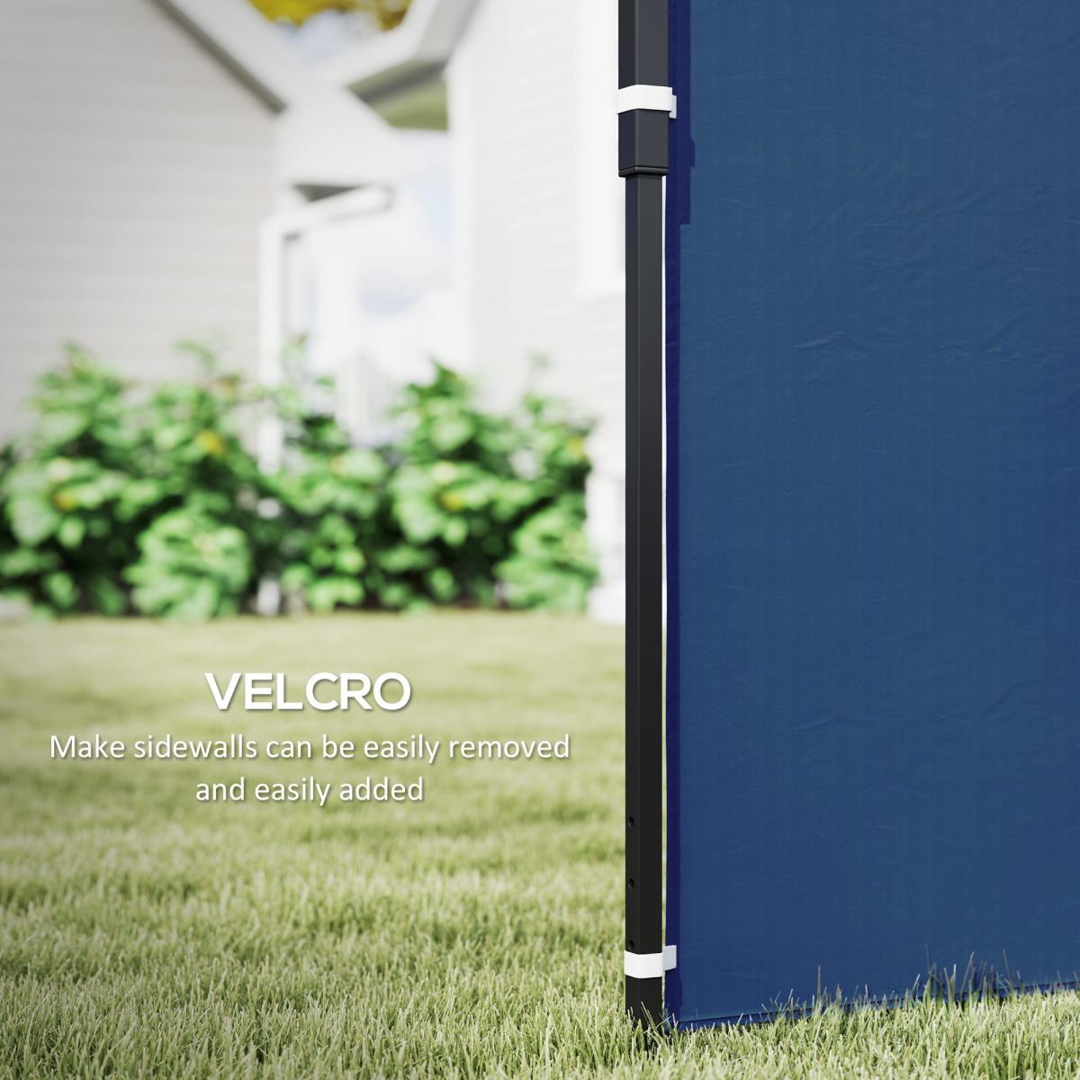 Outsunny Gazebo Side Panels for 3x3(m) or 3x6m Gazebo Canopy, 2 Pack, Blue