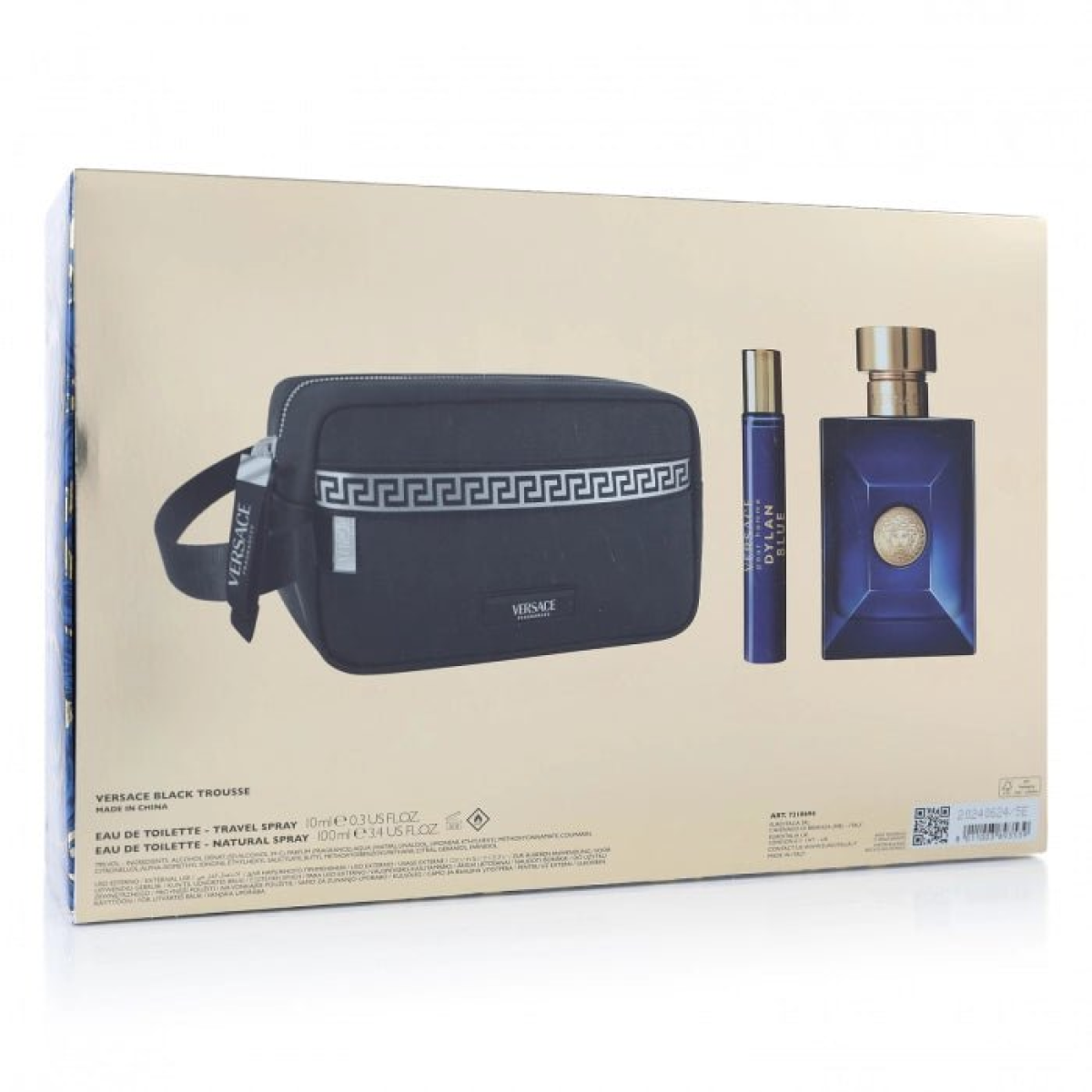 Versace Dylan Blue Gift Set: 100ml EDT + 10ml EDT + Travel Bag (HTML)