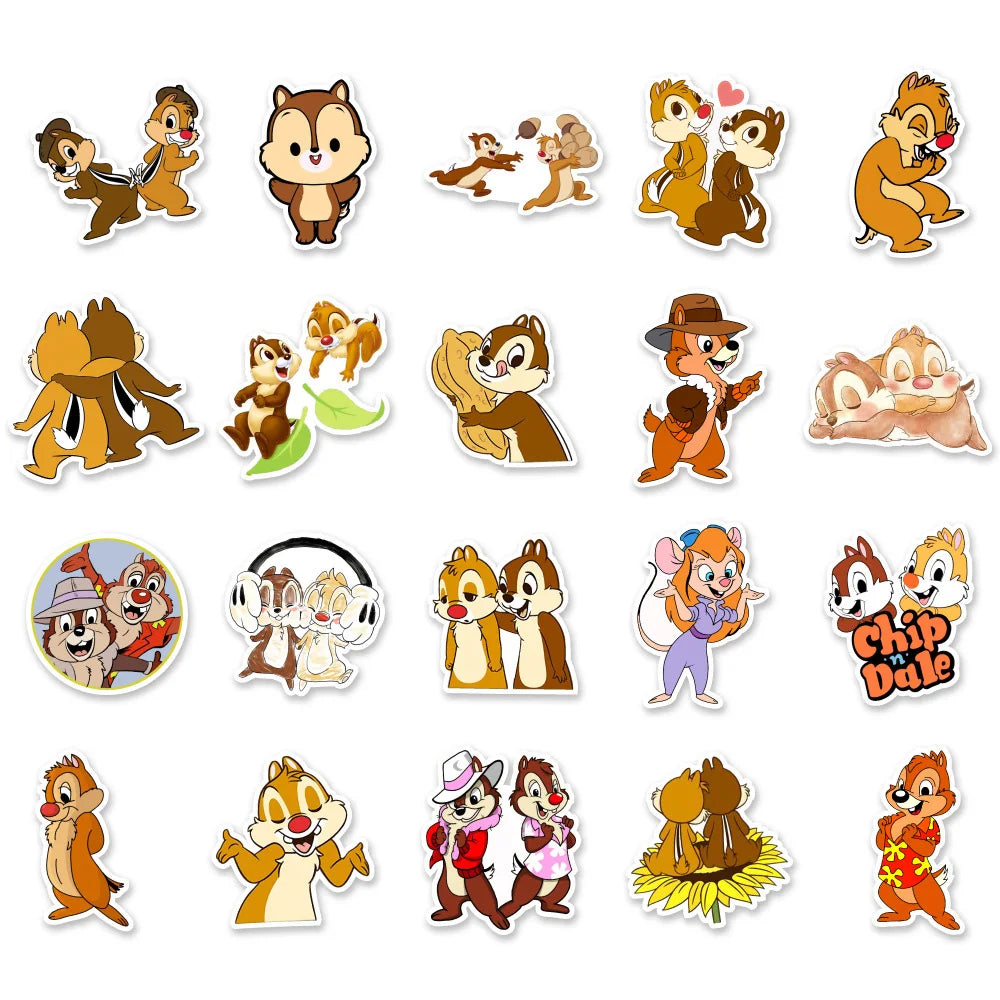 MINISO Waterproof Disney Chip and Dale Stickers - Fun DIY Decals for All