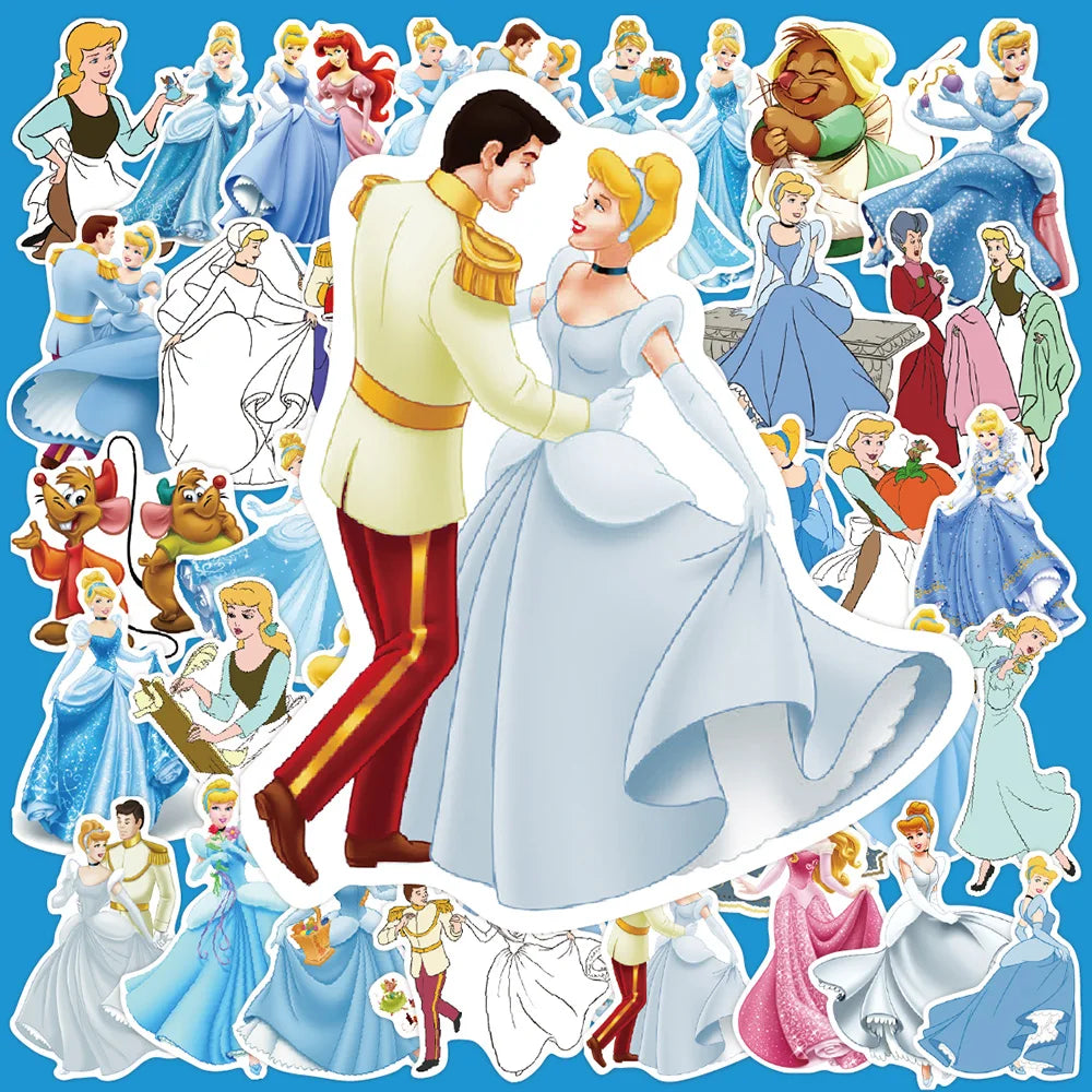 MINISO Disney Cinderella Stickers - Waterproof Decals for DIY Projects