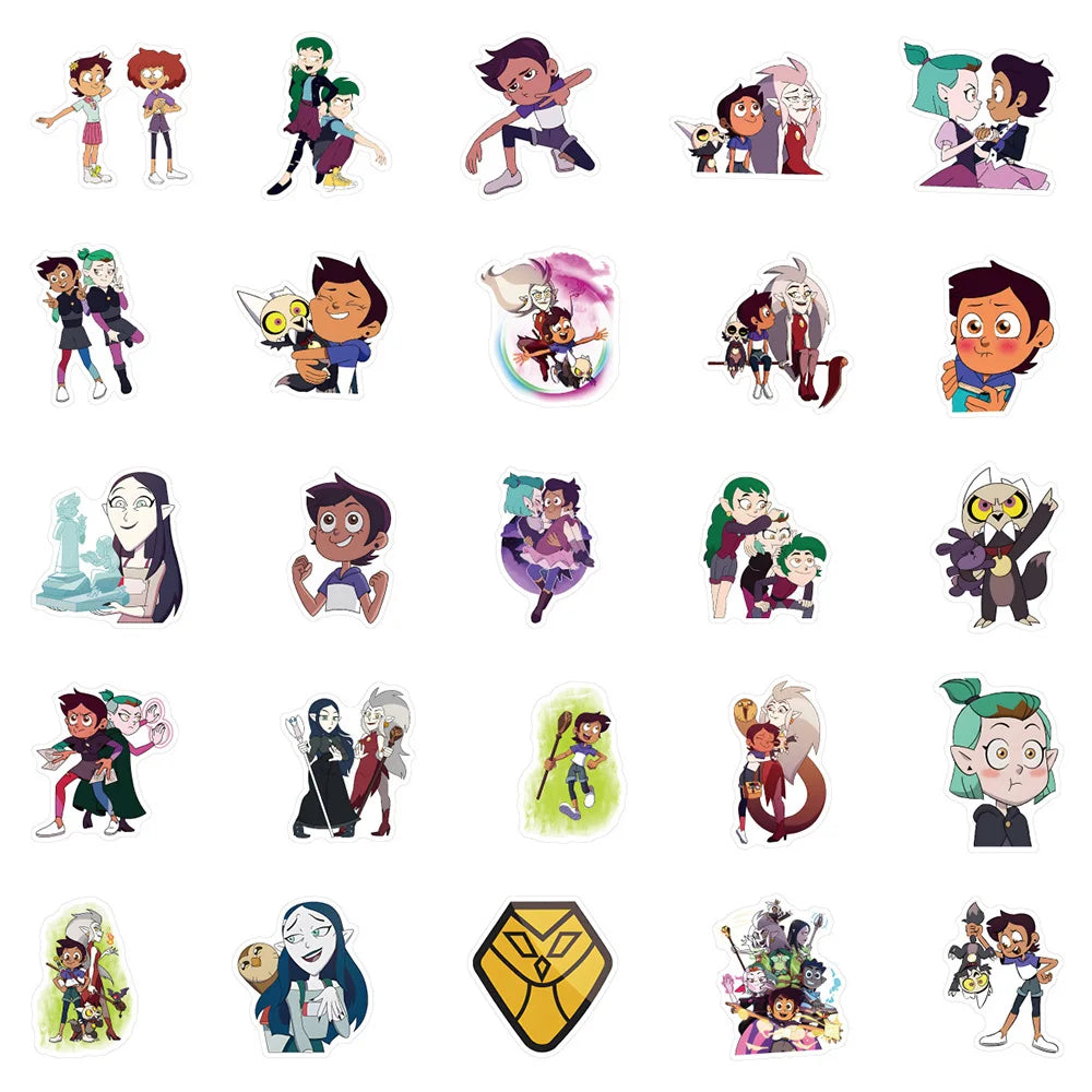 MINISO Disney Anime Stickers - Waterproof Cartoon Decals for DIY Projects