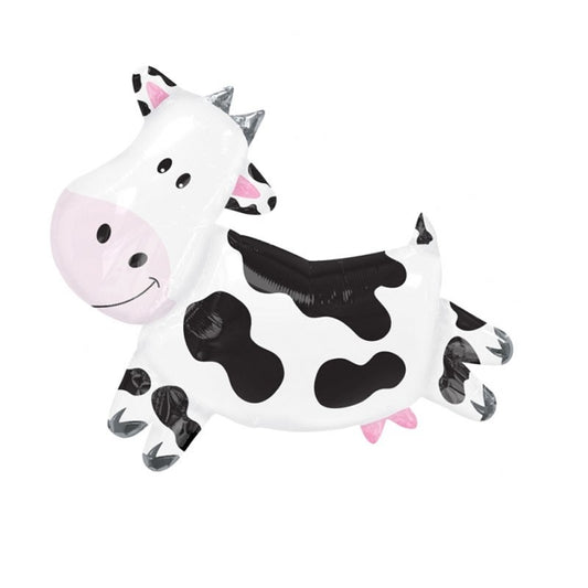 (B) Foil Balloons Cow Supershape Foil Balloon - deflated