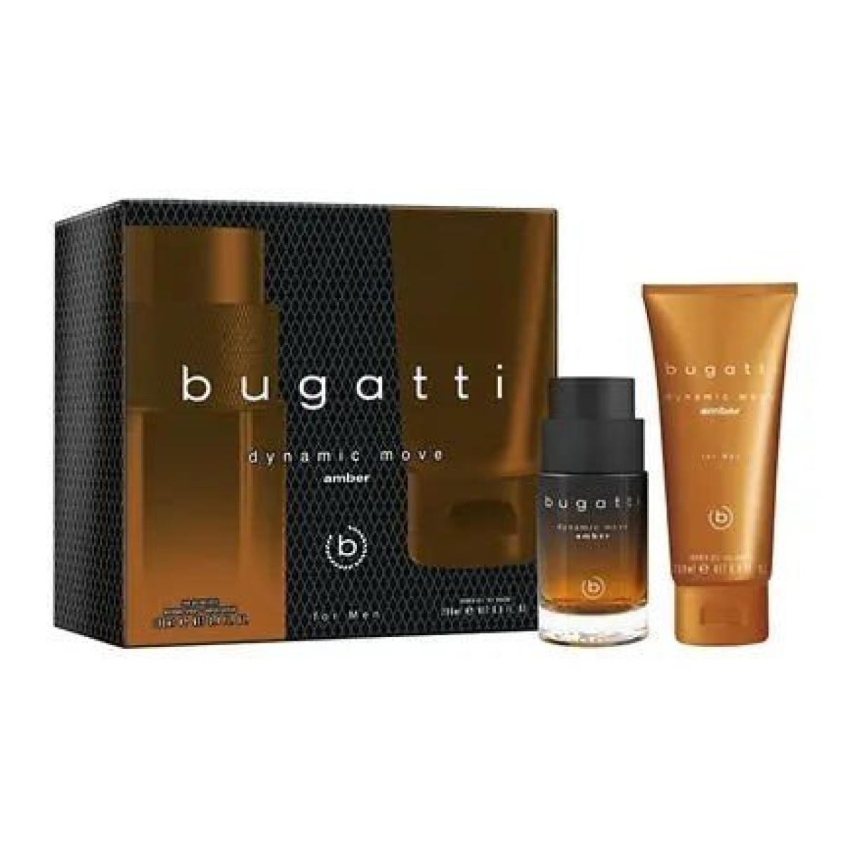 Bugatti Dynamic Move Amber Men Gift Set: EDT 100ml & Shower Gel 200ml (HTML)