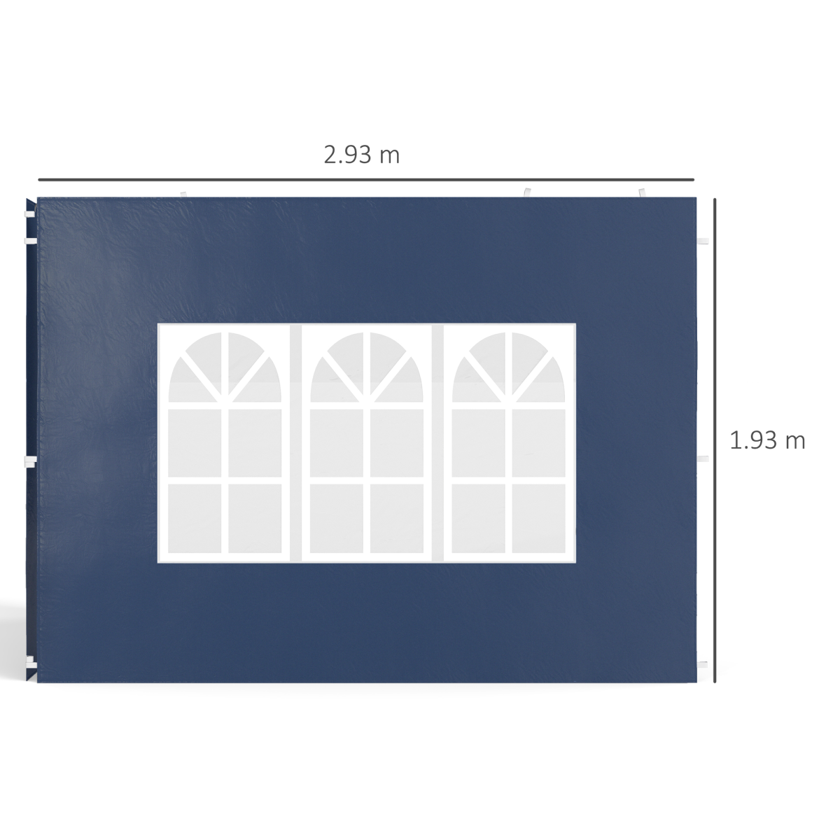 Outsunny Gazebo Side Panels for 3x3(m) or 3x6m Gazebo Canopy, 2 Pack, Blue