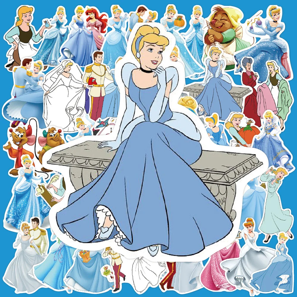 MINISO Disney Cinderella Stickers - Waterproof Decals for DIY Projects
