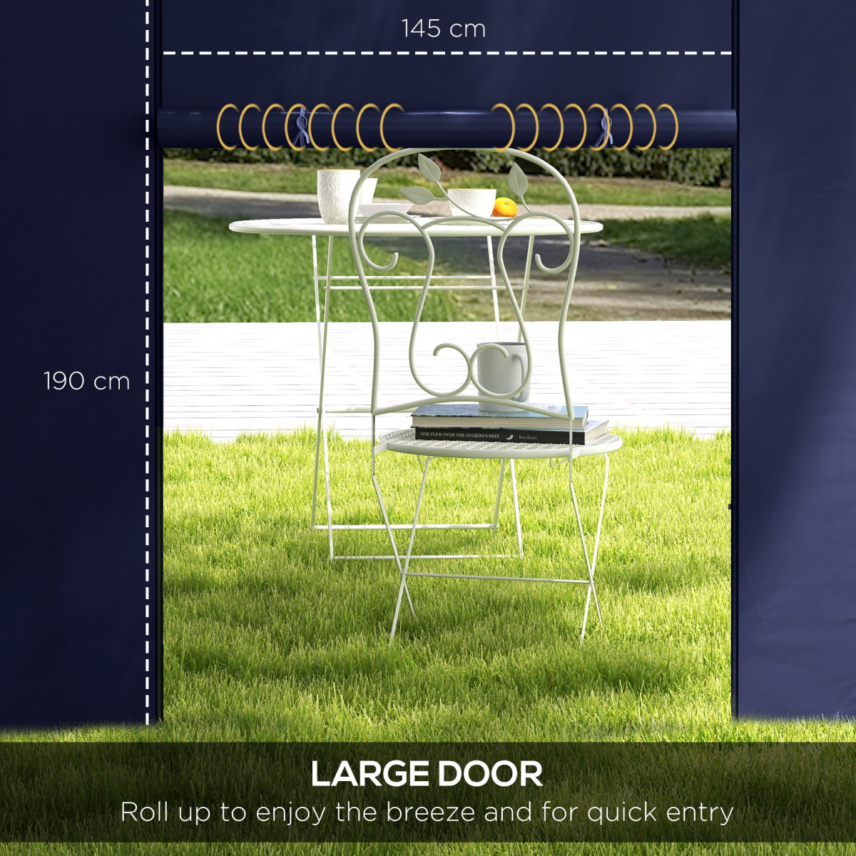Outsunny 3x3(m) or 3x6m Pop Up Gazebo Side Panels Replacement, 2 Pack, Blue