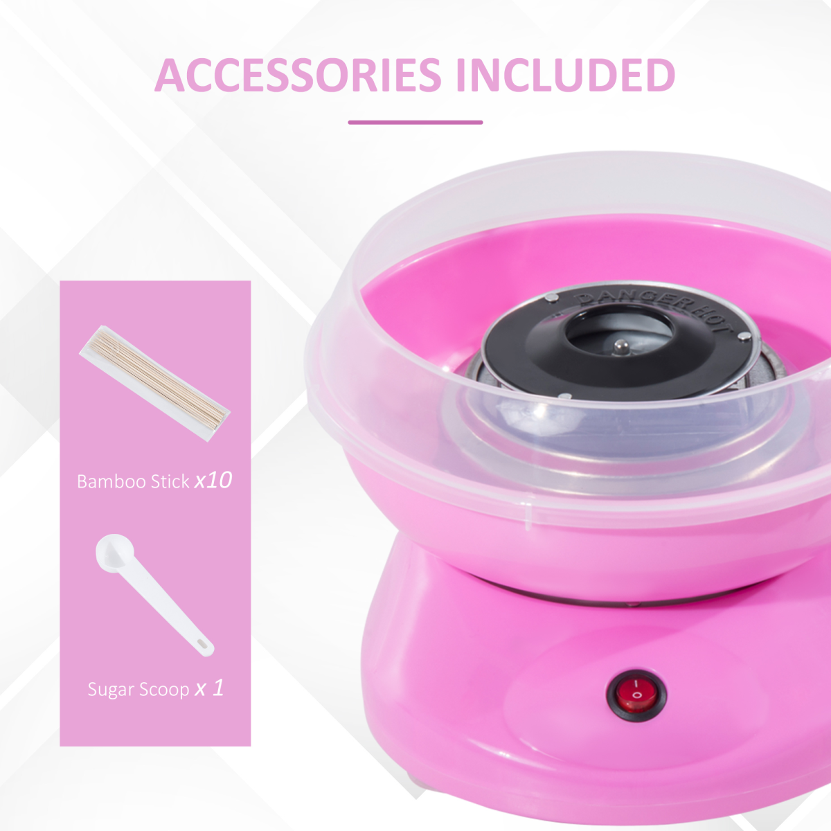 Candy Floss Machine, 450W-Pink