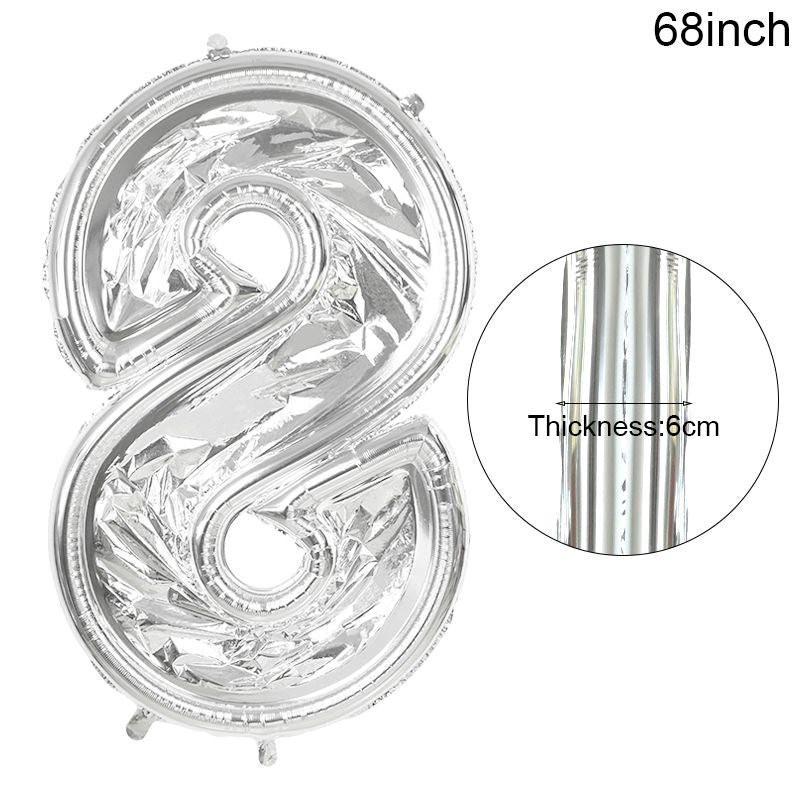 CYZIWEIN 68-Inch Large Foil Number Balloon Frame for Celebrations