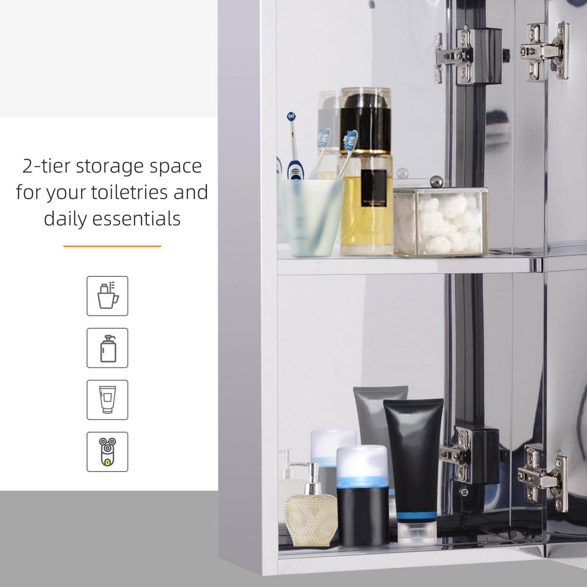 Wall-mounted mirror cabinet: contemporary design