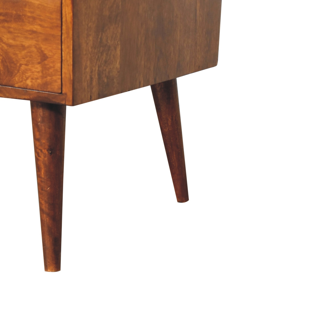 Artisan Furniture Solid Wood Elevated Chestnut Media Unit, 4 Drawers, 1 Open Slot, Dark Brown