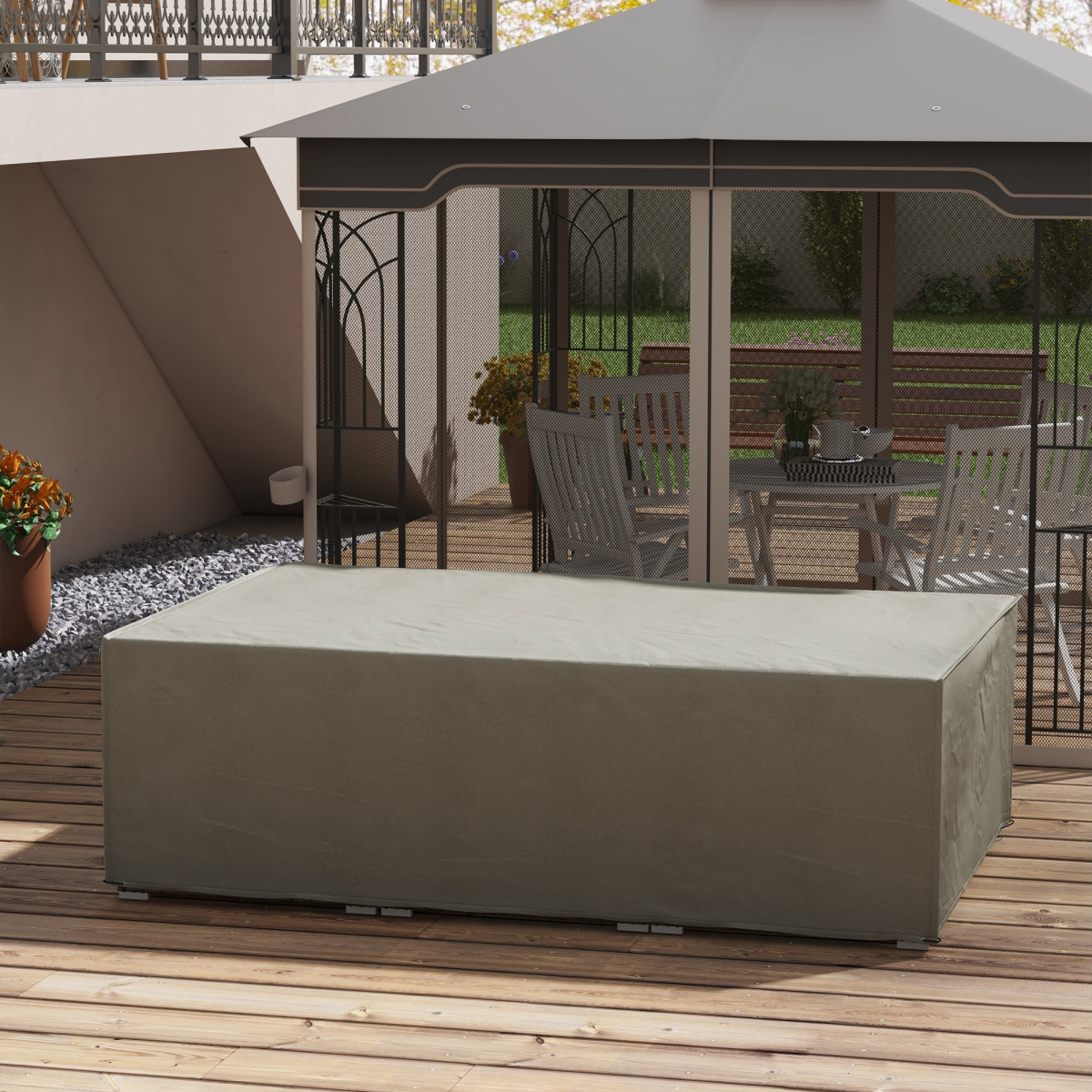 Outsunny Garden Furniture Cover Outdoor Waterproof Rattan Set Rain Protection