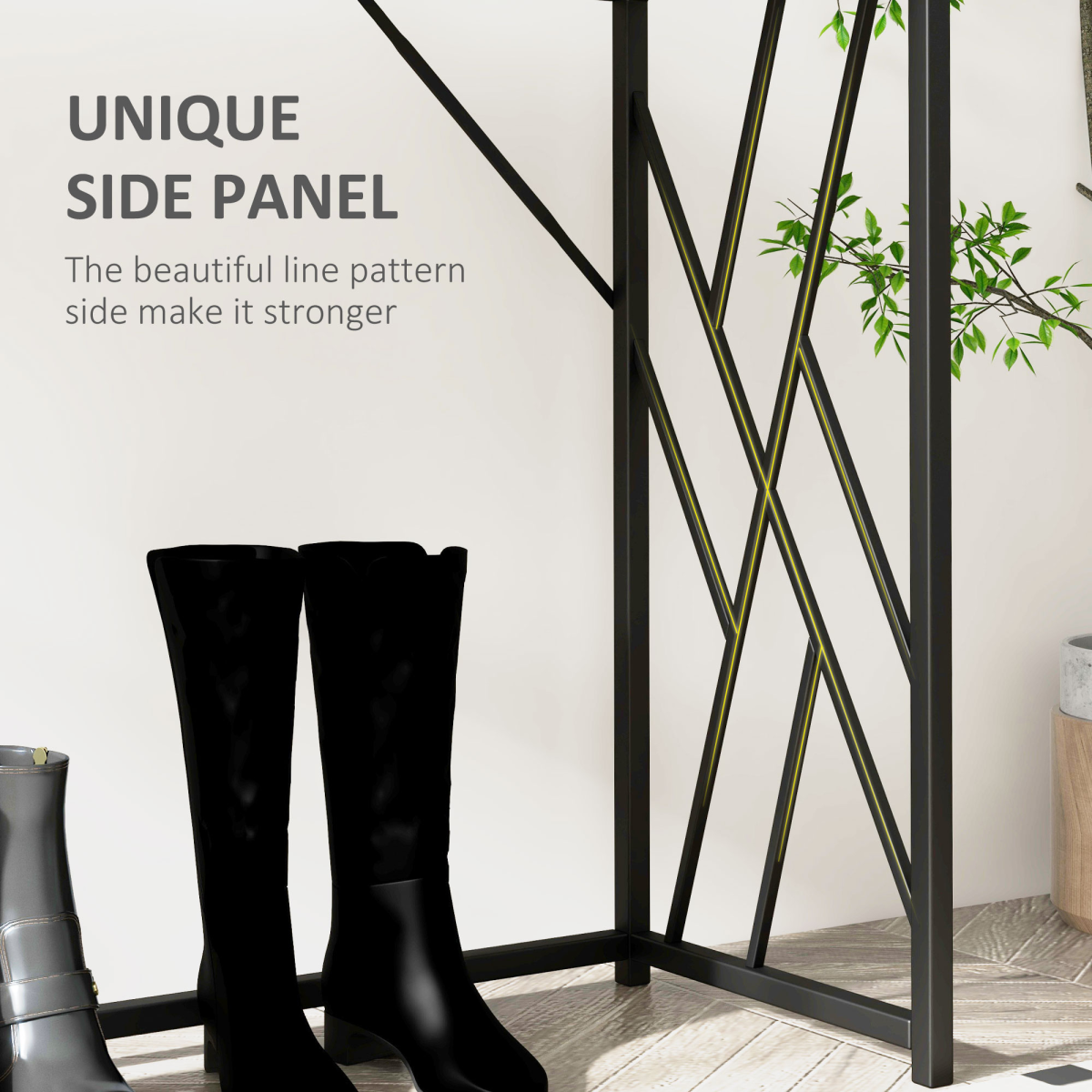 Vintage Sofa Table, Metal Frame Console Table for Hallway Living Room
